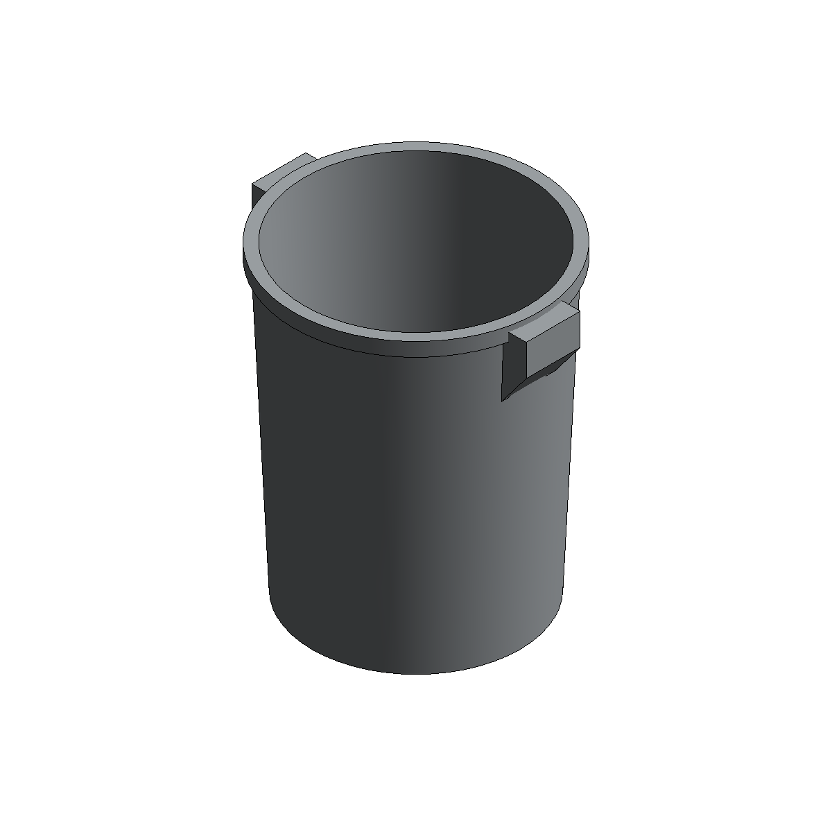 Render of the sample commercial trash receptacle