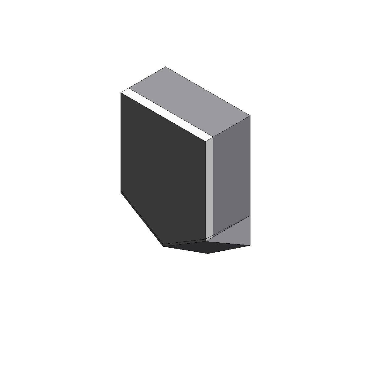 Render of the sample wall-mounted hand dryer